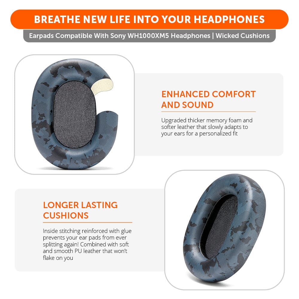 Upgraded Sony XM5 Replacement Ear Pads